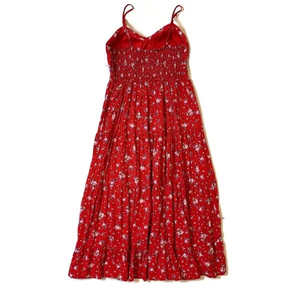 Band Of Gypsies Floral Tiered Midaxi Dress XS - Picture 7 of 12